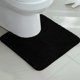 thumbnail image 1 of Xiao Hua Tapete de Baño Antideslizante en Forma de U para Piso de Inodoro, Negro Grueso y Denso Esponjoso Suave de Felpa, Lavable a Máquina, Fuerte Absorción de Agua 20 Pulgadas x 20 Pulgadas, 1, 1 of 4