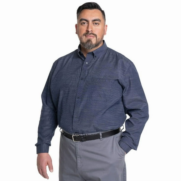 Camisa Hombre Cuello Semi Italiano Bolsillo Pecho
