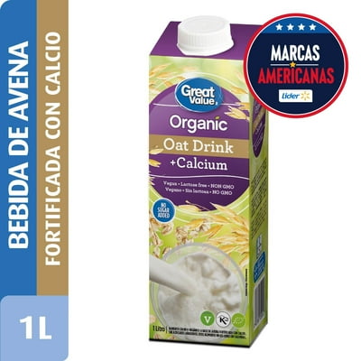 Bebida Vegetal De Avena Fortificada Con Calcio 1 L Great Value