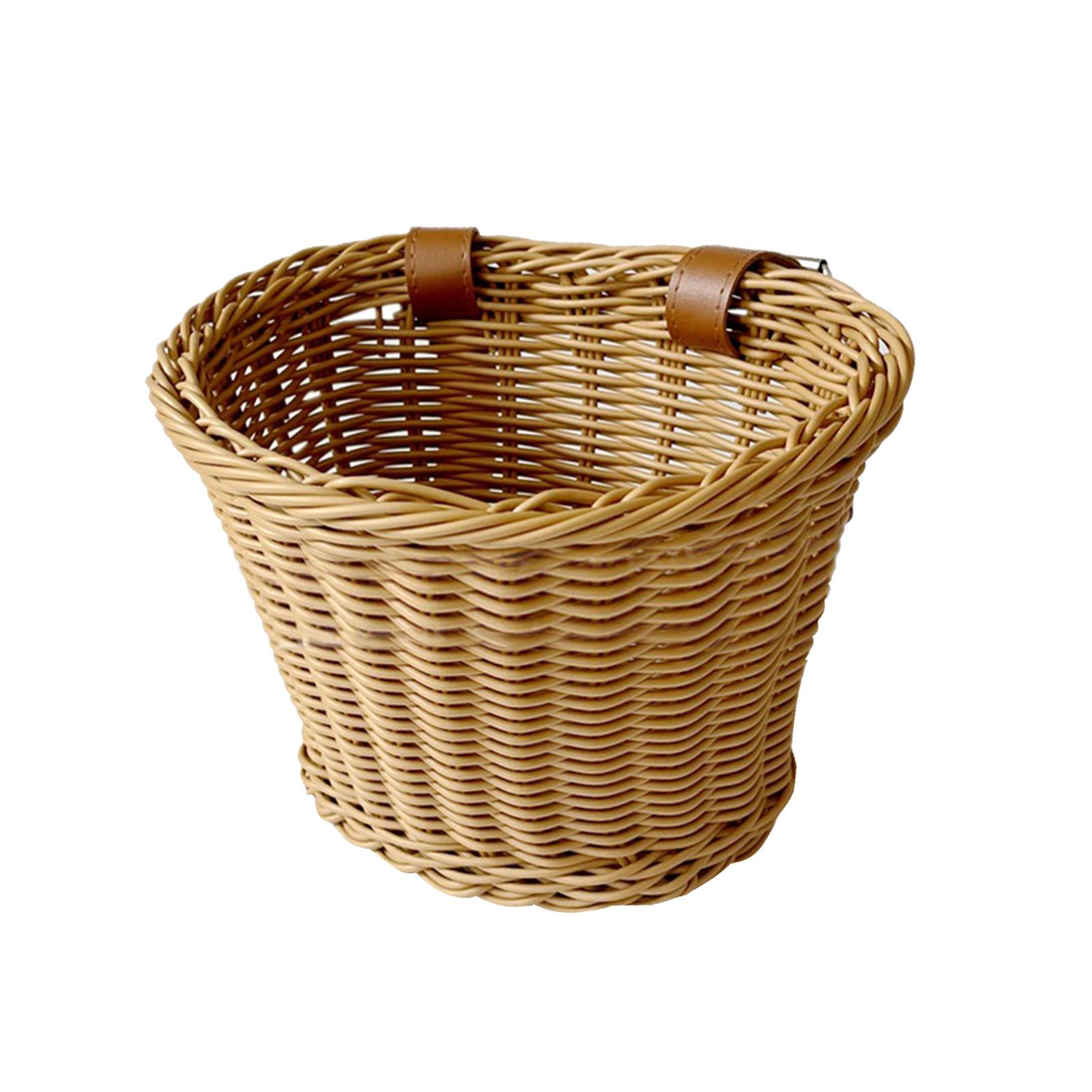 Ioensy - Cesta De Bicicleta Para Niños Cesta De Bicicleta Para Niños De Ratán De Imitación Tejida Desmontable