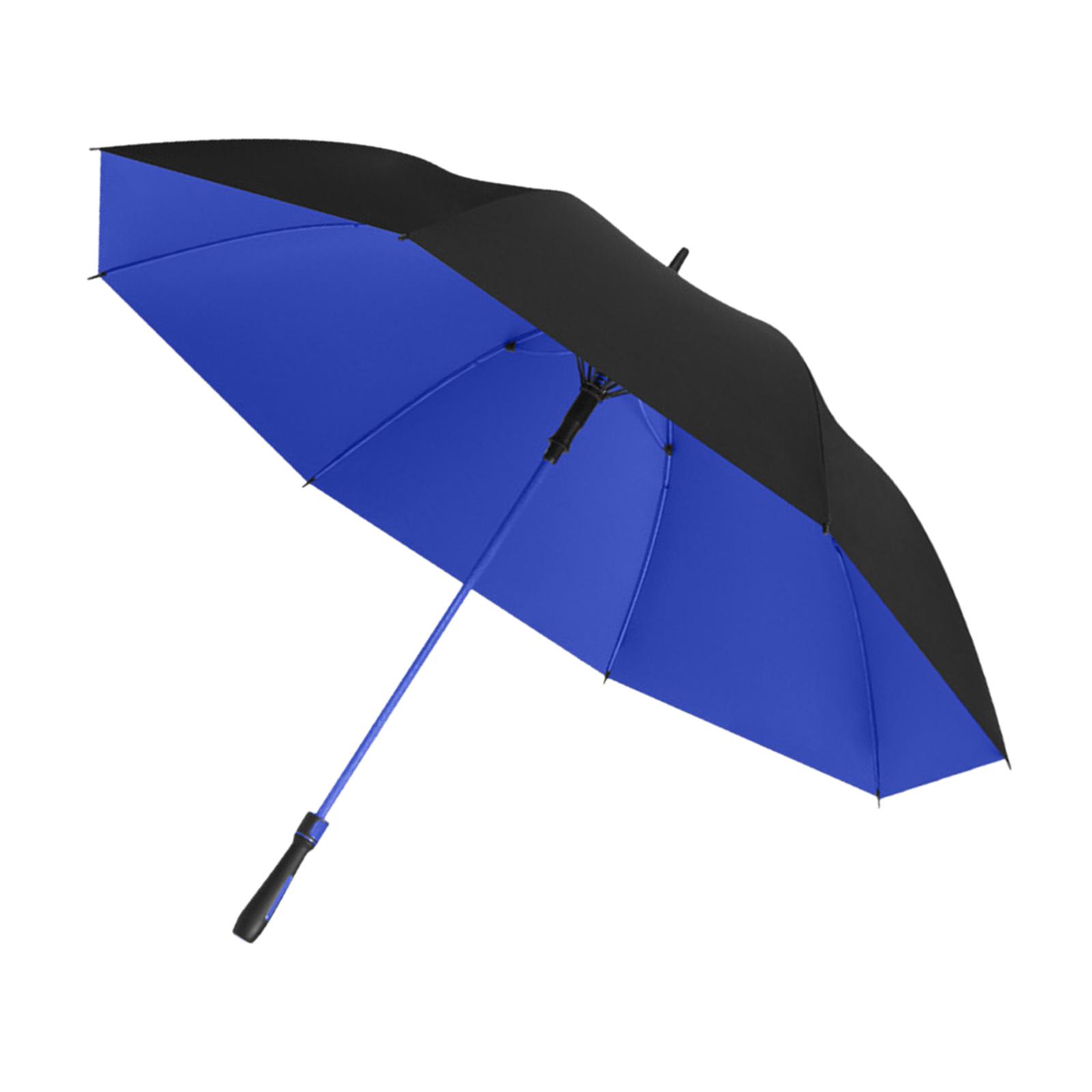 Ioensy - Paraguas Plegable De Mango Largo A Prueba De Viento De Doble Capa Para Campamento Pesca Mujer Azul