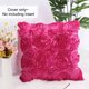 thumbnail image 3 of REGALWOVEN Funda de Cojín de Flores de Rosa de Satén 3D, Fundas de Cojín Puras para Sofá, 16" x 16" Fucsia, 3 of 7