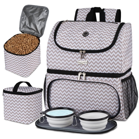 Bolsa De Viaje Para Mascotas Mochila Para Perros Con Cuencos Y Cestas De Comida