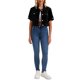 thumbnail image 2 of INSPIRE CHIC Chaqueta Vaquera de Mujer para Regreso a Clases, Manga Corta, Recortada, con Botones, Deshilachada, Lavada, Negra XL, 2 of 6