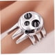 thumbnail image 2 of 1pc Punk Ring Eater Death The Kid Ring Silver Negro Hombres Jewelry Decoation Niños Gift, 1.8*2.5cm, 2 of 5