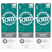 Pasta De Dientes Tom'S Of Maine Natural Luminous White 120 Ml, Paquete De 3
