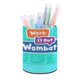 thumbnail image 1 of ¡Muévete Wombats!-theme Cylinder Pen Holder Pencil Organizer with Flannel Lining PVC Leather Material Cardboard Base for study work 10*8CM, 1 of 6