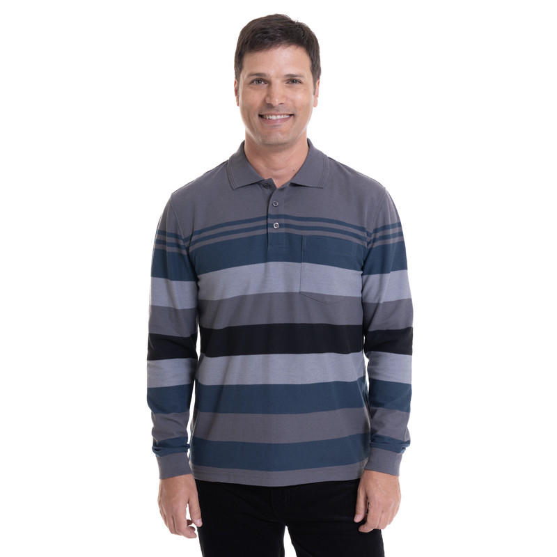 Kotting - Polera Piqué Listada Gris