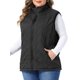 thumbnail image 4 of Chaleco acolchado sin mangas con cremallera y cuello alto para mujer de talla grande Agnes Orinda, ligero, cálido, casual, con bolsillos, L Negro, 4 of 6