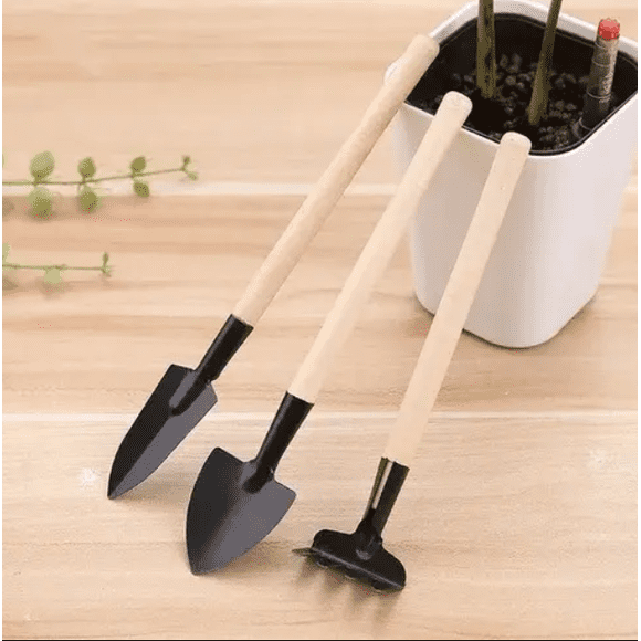 Mini Kit herramientas Jardinería Huerto 3 Piezas Pala - Palín - Rastrillo