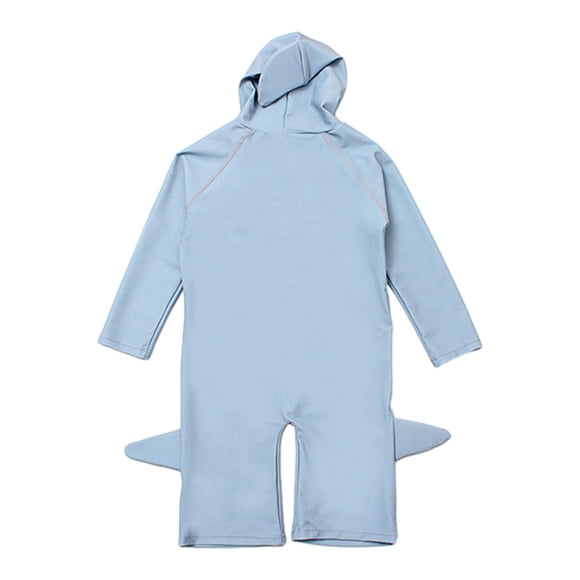 Traje De Baño Para Niños Traje De Baño Creativo Manga Larga Cremallera Tiburón Traje De Baño Niñas Niños L