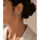 thumbnail image 2 of Aros Mujer Argollas Casuales En Acero Inoxidable Caja #2, 2 of 3