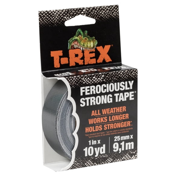 Cinta adhesiva Shurtech T-Rex de 2,5 cm x 9,1 m, gris fuerte
