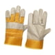 thumbnail image 4 of Guantes de soldadura Guantes de protección ignífugos Accesorios de soldadura Guantes de trabajo resistentes al desgaste para horno, Beige, 4 of 5