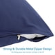 thumbnail image 5 of REGALWOVEN Juego de Fundas de Almohada con Cremallera de Microfibra Suave, Set de 2, Queen Azul Marino, 5 of 7