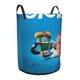 thumbnail image 2 of Cigüeñas Cesta de lavandería de gran capacidad redonda con asa, bolsa para ropa sucia plegable, almacenamiento para dormitorio, baño y lavadero 44x35 cm, 2 of 6