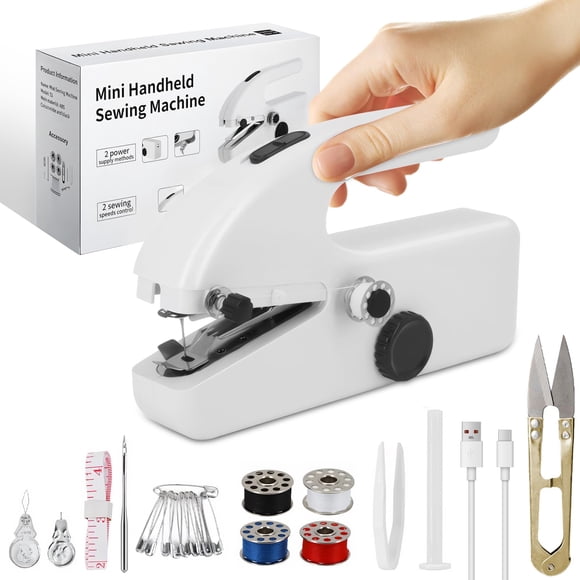 Máquina De Coser Portátil Inalámbrica Mini Negra