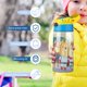 thumbnail image 5 of Botella de Agua Infantil Desmarcar Perros en el Espacio Azul 12 oz, 5 of 6