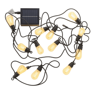 Genérico - Guirnalda Led 6.5M Con Panel Solar Luz Cálida