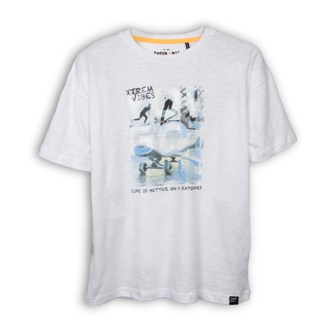 Polera Niño Blanco Pillin