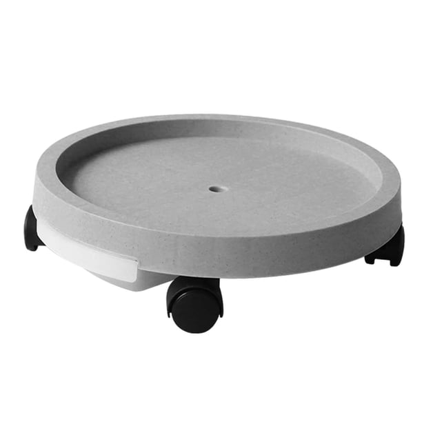 Platillo para plantas, soporte rodante para plantas con 4 ruedas, estante multiusos para macetas con ruedas para patio trasero o balcón resistente , Gris 34.4cm Gris 344cm