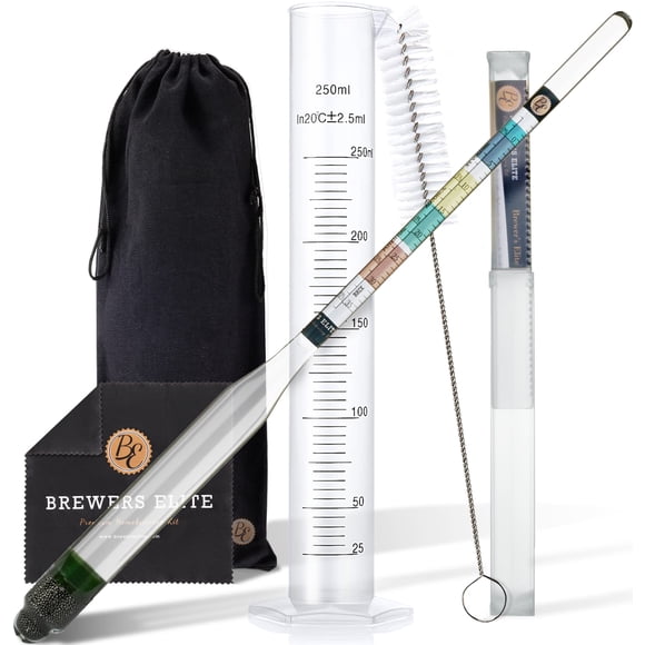 Bote de ensayo con hidrómetro y plástico Brewer's Elite Triple Scale