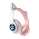 thumbnail image 2 of Auriculares Con Orejas De Gato Para Juegos Con Iluminación RGB Para Teléfonos, PC, Tableta, Rosa Y Blanco, 2 of 5