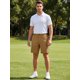 thumbnail image 2 of INSPIRE CHIC Pantalones Cortos de Trabajo para Hombre Ligeros con Múltiples Bolsillos y Elásticos para Golf Talla S Caqui, 2 of 5