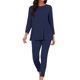 thumbnail image 1 of INSPIRE CHIC Conjuntos de Pijama para Mujer de Manga Larga Modal Ropa de Dormir Suave y Cómoda Conjunto de 2 Piezas Pj a Juego Parte Superior Pantalones Ropa de Dormir Ropa de Casa L Azul Real, 1 of 6