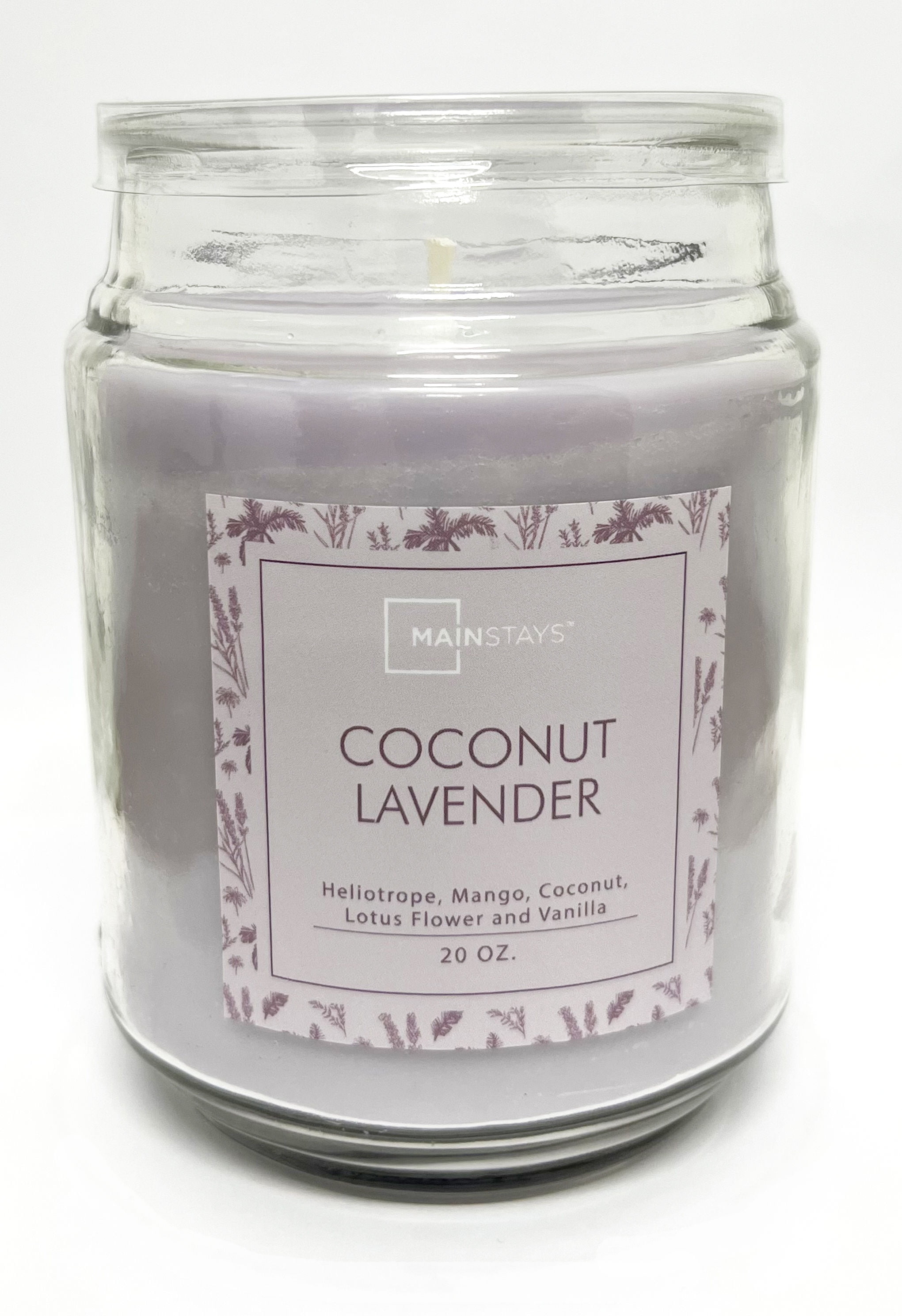 Mainstays - Velas Y Esencias Aromática Coconut Milk & Lavender Morado