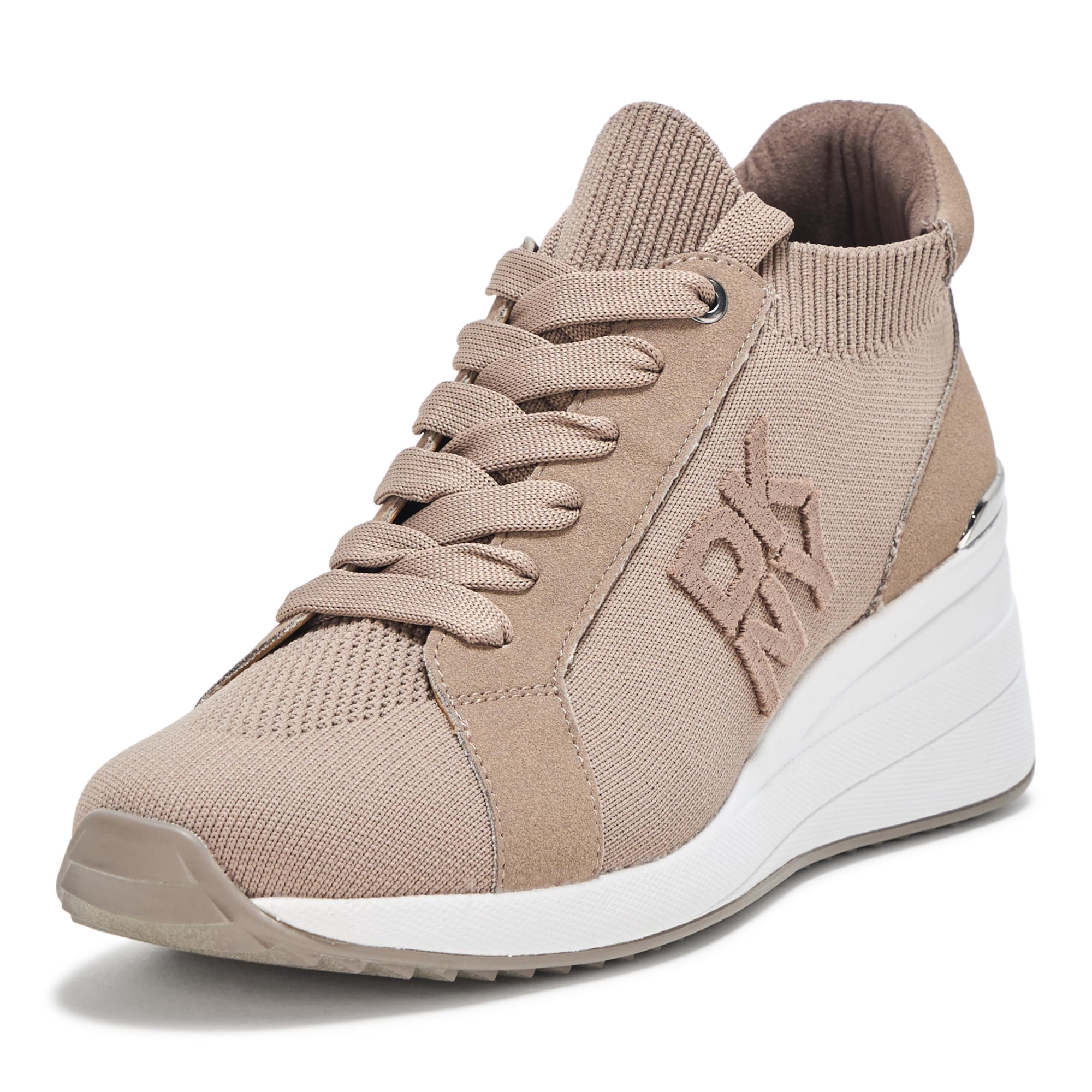 Zapatillas Con Cuña Y Cordones Kasia De Shoe Dkny Para Mujer, Color Ceniza