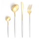 thumbnail image 1 of Juego De Cubiertos Suxumhao Acero Inoxidable 8 Piezas Dorado Y Blanco, 1 of 2
