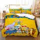 thumbnail image 1 of v1443 Bed Sheets the Pooh Bear Bedding Sets Comforter Quilt Bed Cover Duvet Cover Pillow Case - Pieces Sets for Kids Adult Bedroom Decor 3-Piece Bedding Set (1 Duvet Cover + 2 Pillow Shams) Bed Sheets, 1 of 5