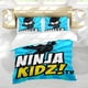 thumbnail image 5 of Niños Ninja Conjunto de sábanas temático, trío de piezas, cómodo y amigable con la piel, diseño único, regalo de decoración para el hogar para familiares, amigos y fans, 90 cm * 190 cm, 5 of 6
