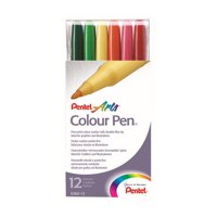 Juego De Bolígrafos Pentel Arts S360-12, 12 Colores, Tinta A Base De Agua