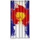thumbnail image 1 of Cortina de ducha con diseño de la bandera del estado de Colorado, juego de cortinas de baño con ganchos, tamaño 36 x 72 pulgadas, 1 of 3