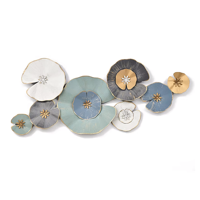 Mundo Online - Cuadro Decorativo Adorno Pared Metalico Flores