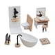 thumbnail image 2 of Juego De Baño Para Casa De Muñecas, Decoración Clásica Para Casa De Muñecas, Muebles En Miniatura, Juguetes, 1/12, 2 of 5