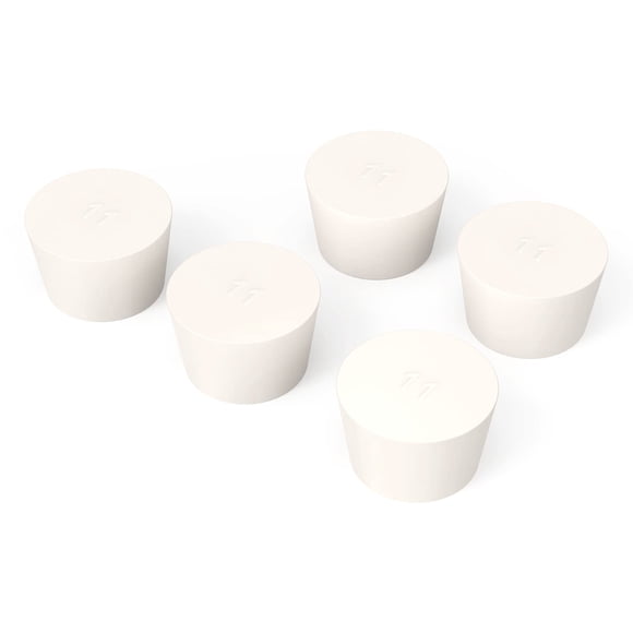 Tapas de goma BorinGlass 5 unidades 5,6 cm blancas cónicas
