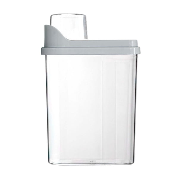 Contenedor De Almacenamiento De Alimentos Para Perros Organizador De Contenedores De Arroz 2.5L Con Tapa Caja De Almacenamiento De Alimentos Gris