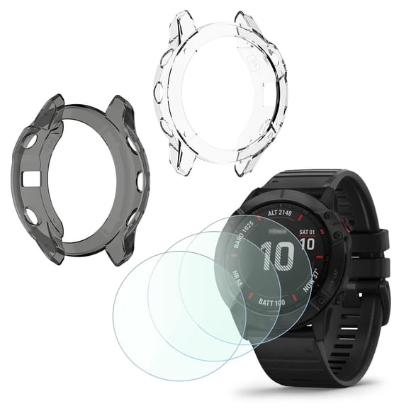 Set de protector de pantalla y funda para Garmin Fenix 6X FONTRON