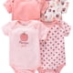 thumbnail image 1 of Get Ready to Fall in Love with Our 4pcs Soft and Breathable Newborn Infant Rompers! Perfect for Baby Boys and Girls, These Short Sleeve Round Neck Bodysuits Feature Adorable Cartoon Animal and Flowers, 1 of 5
