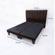 thumbnail image 2 of Cama 2 Plazas Con Respaldo y bases divididas de 150 X 190cm Tapizada en Lino Chocolate Oscuro, 2 of 5