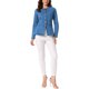 thumbnail image 2 of INSPIRE CHIC Chaquetas de Mezclilla de Mujer con Cuello Redondo y Botones, Manga Larga, Talla XS, Azul, 2 of 6