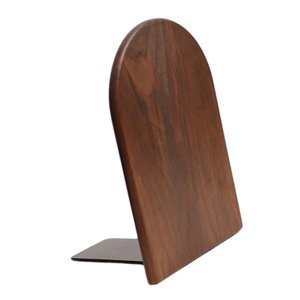 Magideal - Estante De Almacenamiento Para Sujetalibros, Soporte Para Libros, Estante Organizador De Escritorio, Estantería Antideslizante Para Libros, Archivos, Nogal 13X8X1Cm