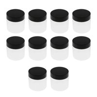 Magideal - Tarro Para Mascotas Con Tapa, Contenedor De Cosméticos Slime A Prueba De Fugas, Fácil De Limpiar, Redondo Transparente Para Especias, Loción Corporal, 10 Uds 100Ml