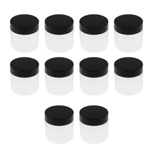 Magideal - Tarro Para Mascotas Con Tapa, Contenedor De Cosméticos Slime A Prueba De Fugas, Fácil De Limpiar, Redondo Transparente Para Especias, Loción Corporal, 10 Uds 100Ml