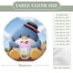 thumbnail image 2 of Tuxedo Sam theme Fitted Round Tablecloths Elastic Edged Table Covers Waterproof Table Cloth For Kitchen Holiday Party Tables Decor 150cm, 2 of 6