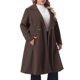 thumbnail image 4 of Agnes Orinda Ropa de Halloween para Mujer Tallas Grandes Abrigos Solapa de Muesca Doble Botonadura Elegante Trinchera Invierno Línea A Abrigos de Guisante 1X Marrón Oscuro, 4 of 6