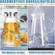 thumbnail image 2 of Jarra de cristal de 2 litros de capacidad, jarra de agua con tapa resistente al calor transparente, 2 of 5